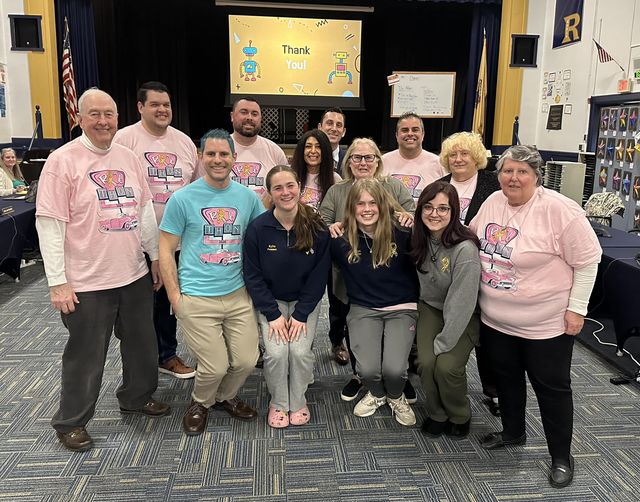  Roxbury Board of Ed members sport Rox-Thon shirts at board meeting